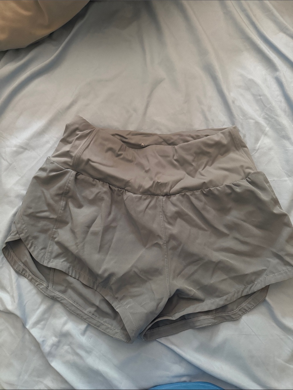 Women's High-Waist Grey Athletic Shorts